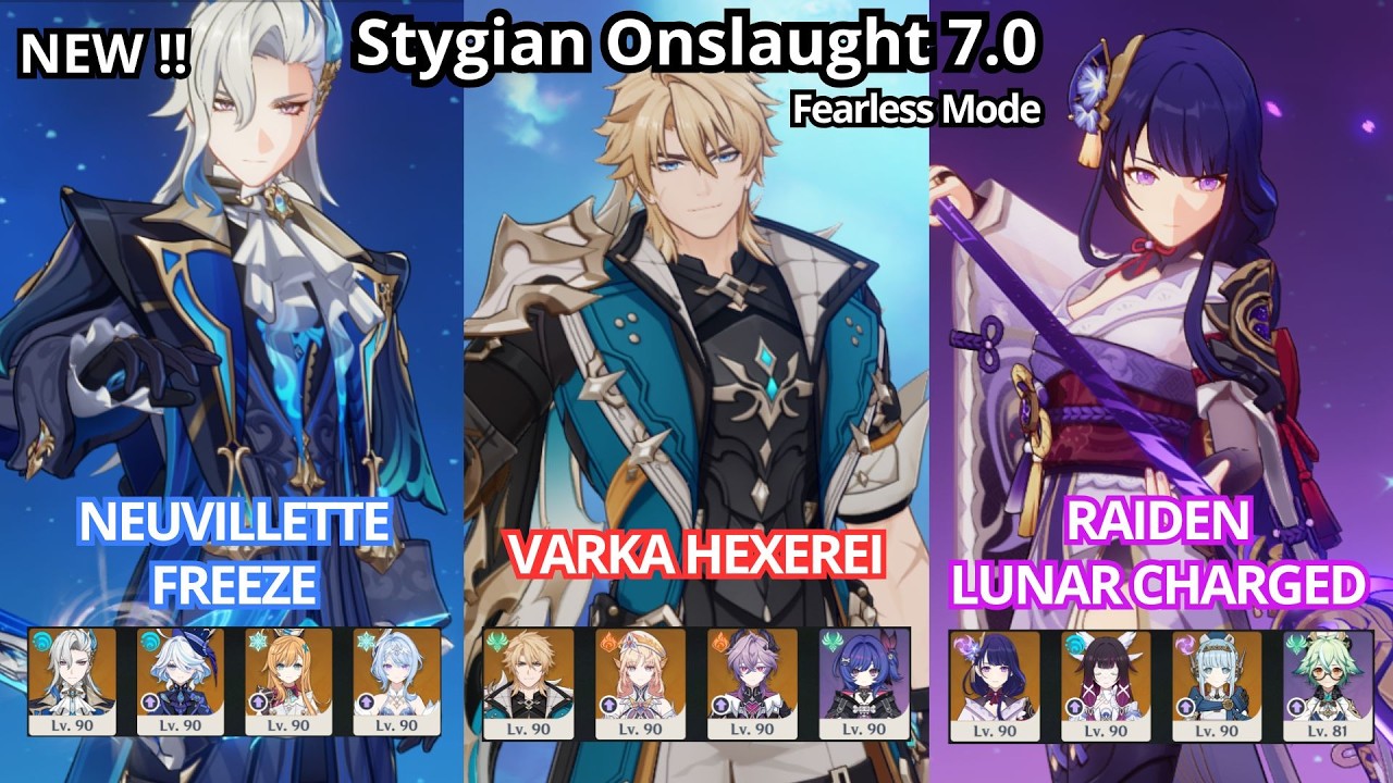NEW ENEMY !! C0 Neuvillette x C0 Varka x C0 Raiden - Fearless Stygian Onslaught - Genshin Impact 7.0