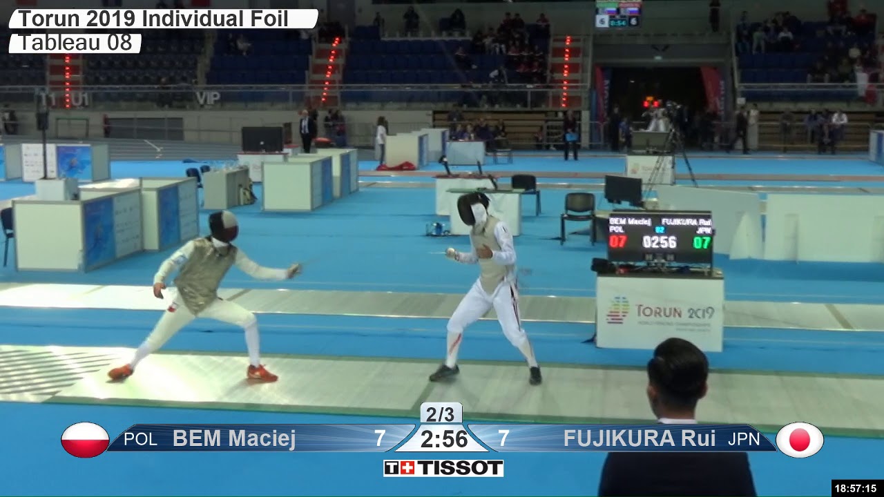 2019 226 T08 03 M F Individual Juniors Torun POL WCH GREEN FUJIKURA JPN vs BEM POL