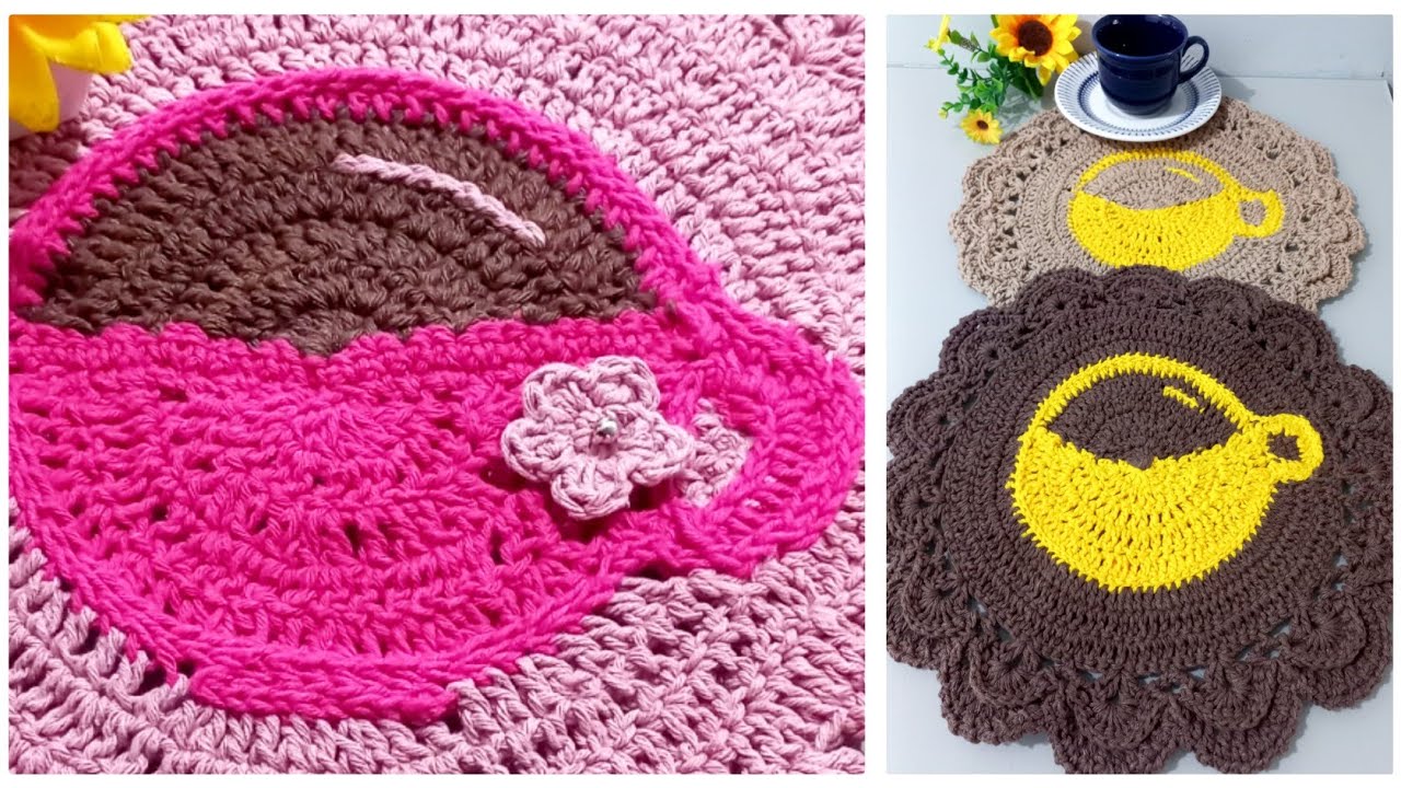 Sousplat de Xícara de Café em croche | Crochet Coffe | Não é Inteligência Artificial é feito a mão 