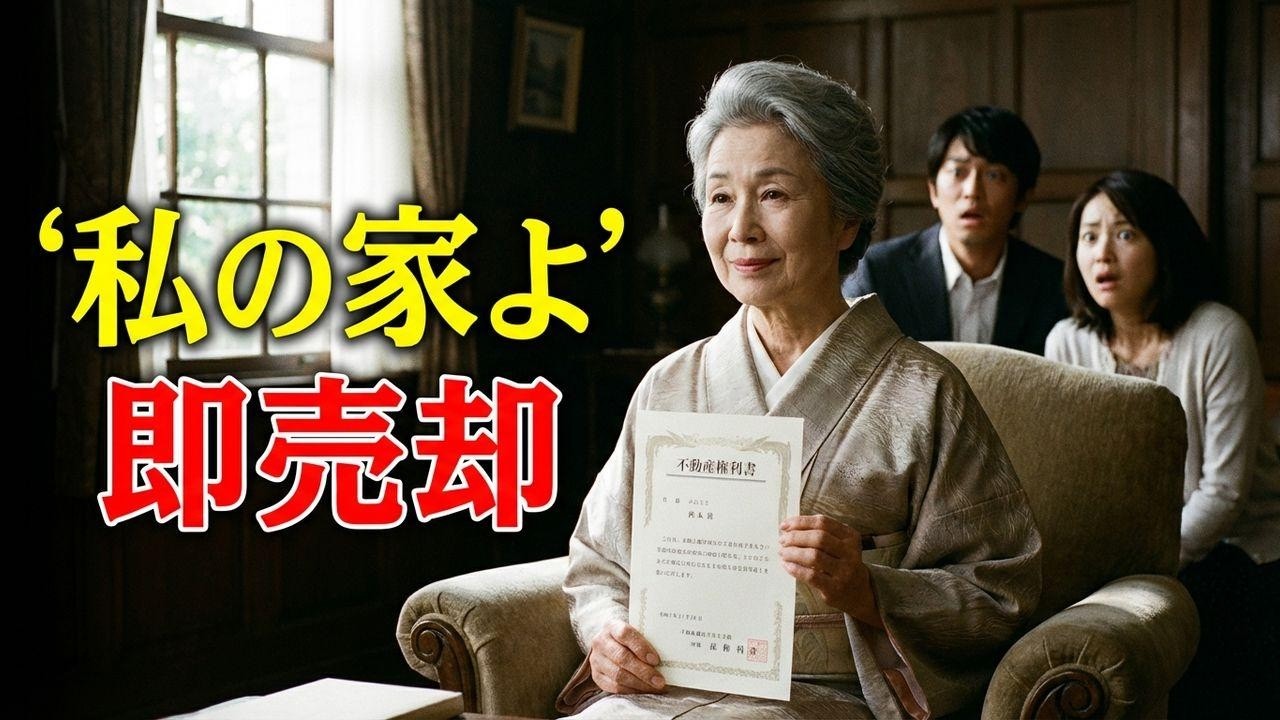 「出て行け」と迫る息子夫婦。実は私の家なので即売却→1年後の末路