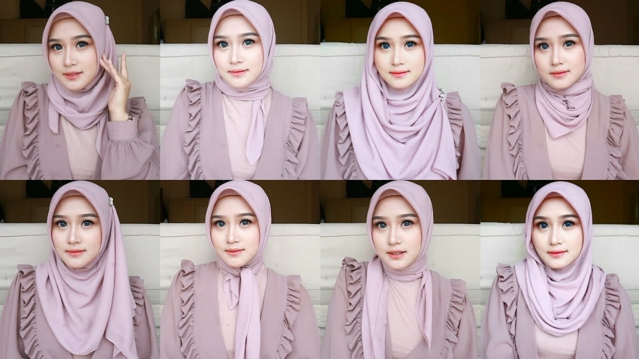12 Style Tutorial Hijab Segi Empat Simple Untuk Sehari-hari || Kondangan, Wisuda, Formal, Kantoran