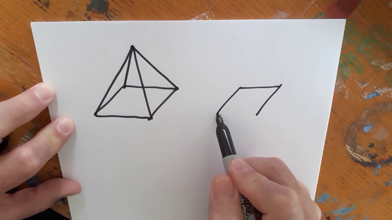 How To Draw A Square Based Pyramid (With a Square Base) CreatorMath.com