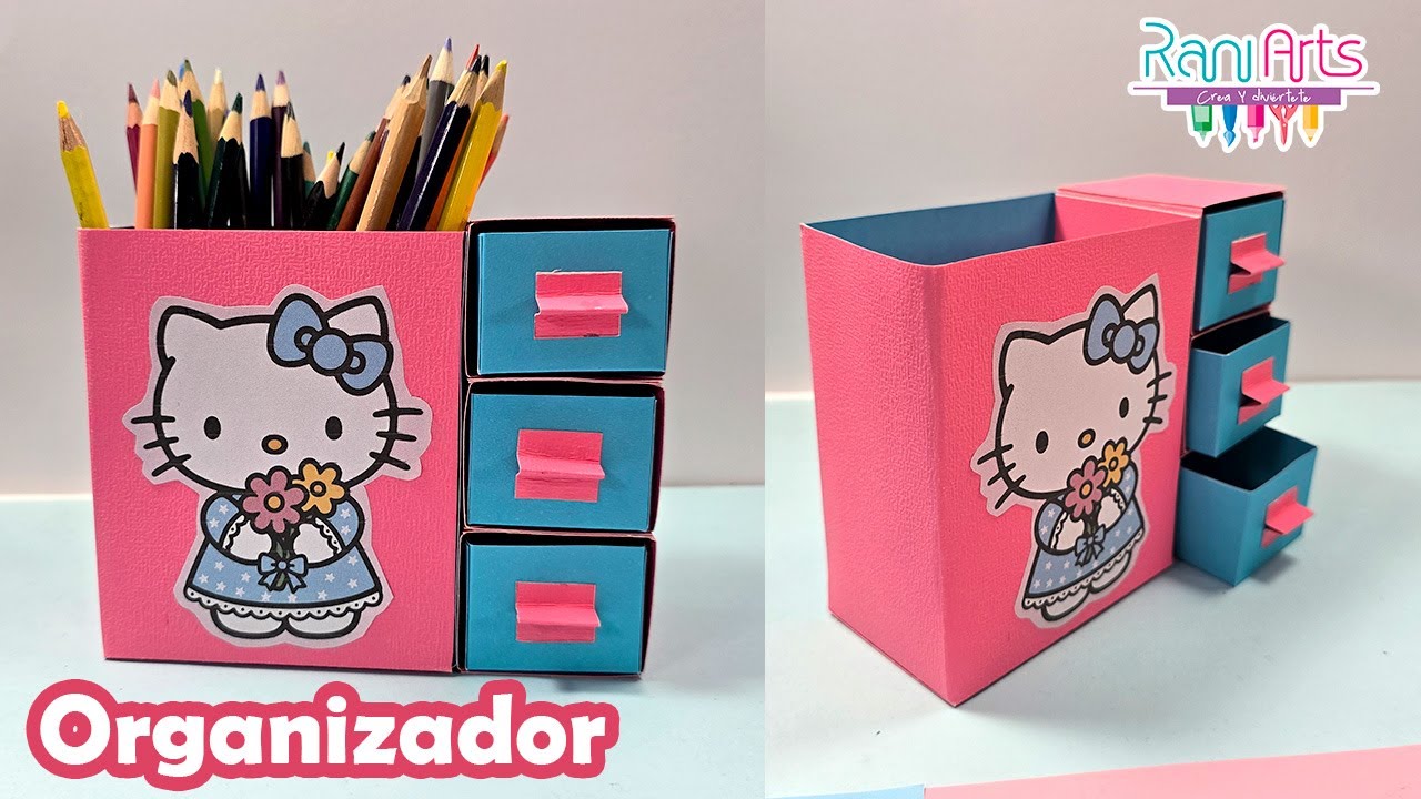 DIY ORGANIZADOR DE ESCRITORIO | Ordena tu escritorio con estilo 💖☺