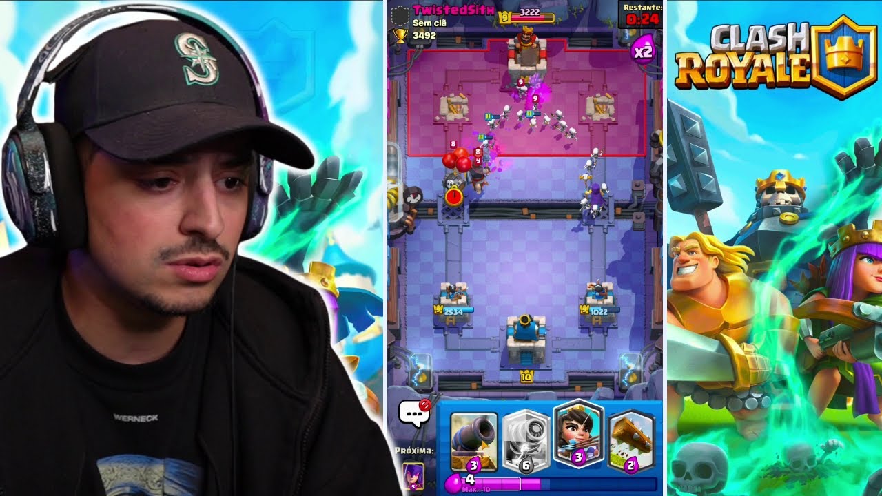 CORINGA JOGANDO CLASH ROYALE EP 7
