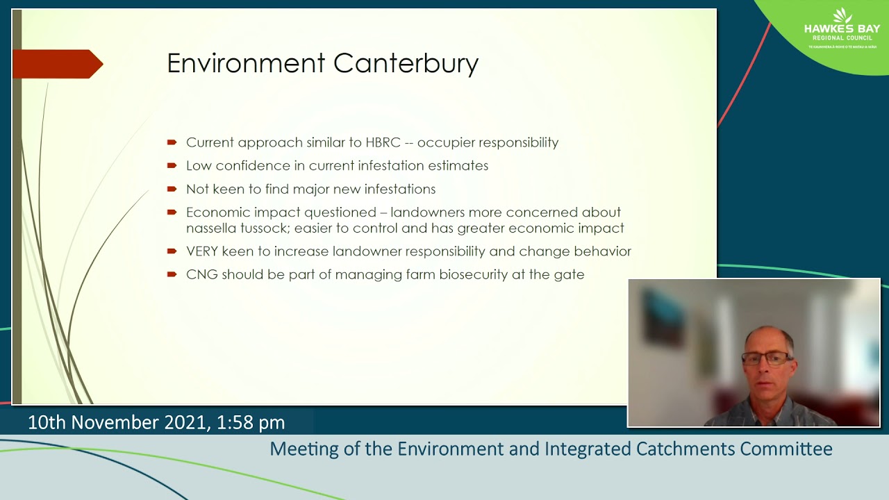 Meeting of the Environment and Integrated Catchments Committee - 10th November 2021 - Part 2