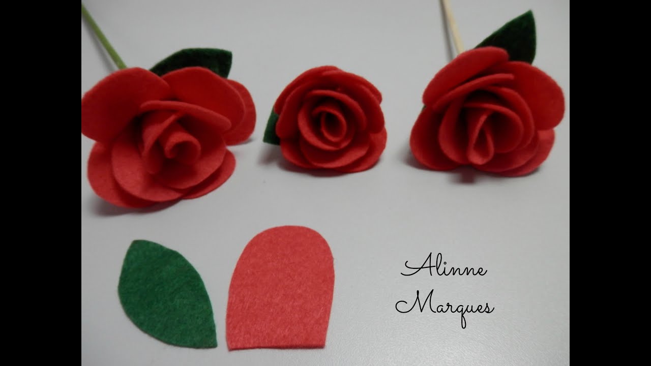 Rosa de feltro #6 - Artesanato - Passo a passo