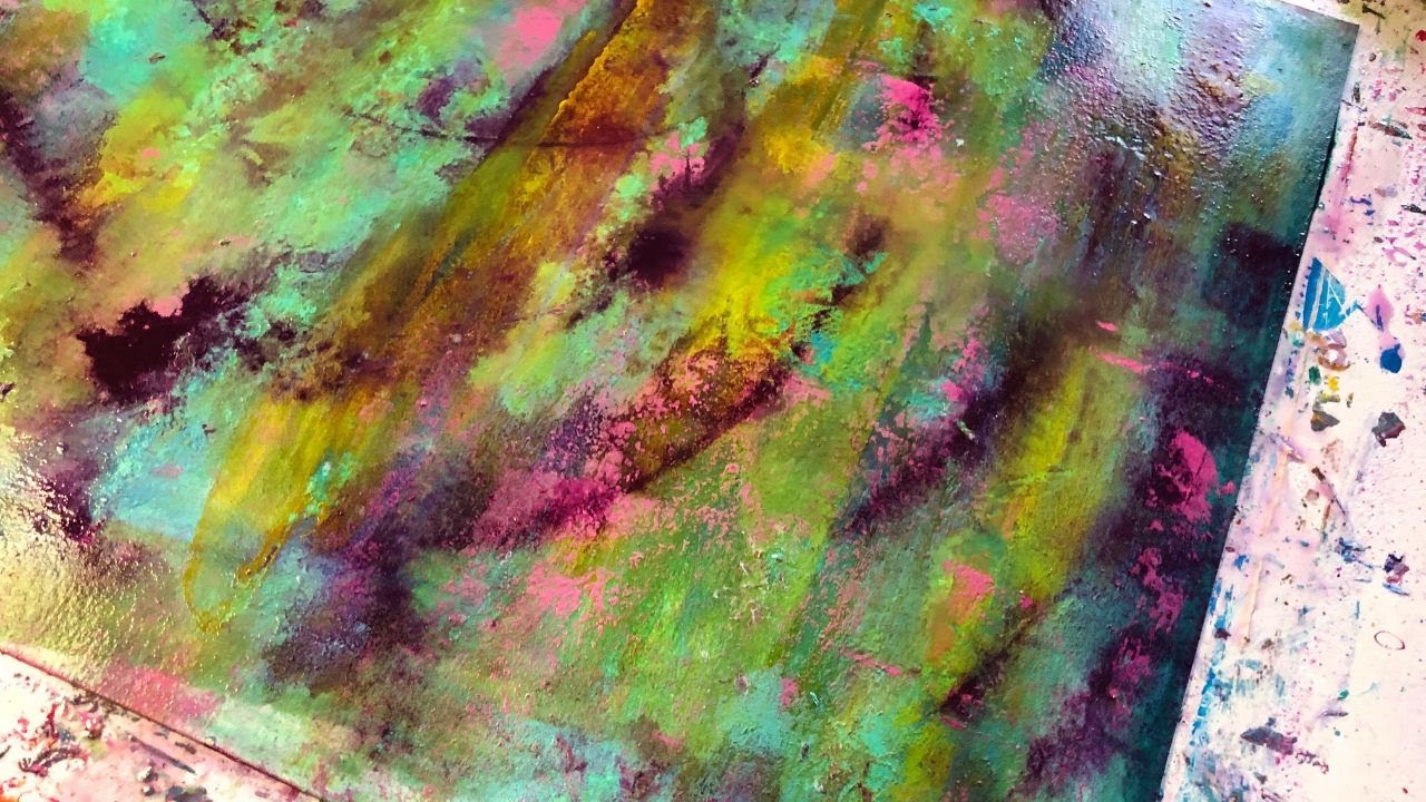 How To PAINT EASY Abstract Art On Paper: Simple Acrylic Painting Techniques