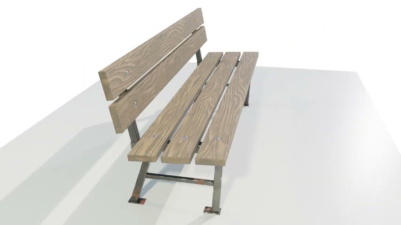 Wood Metal Bench