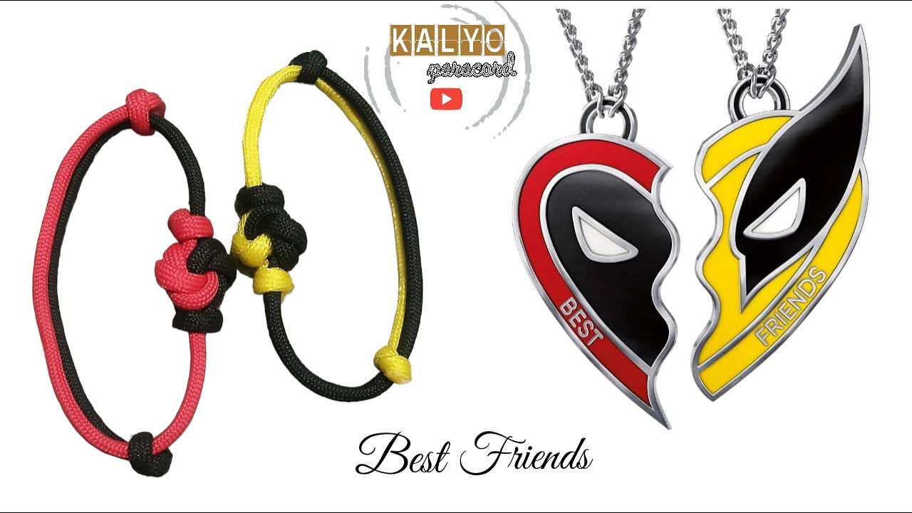 BEST FRIENDS - DEADPOOL & WOLVERINE INSPIRED MANDALA KNOT Friendship Bracelet | KALYO Paracord