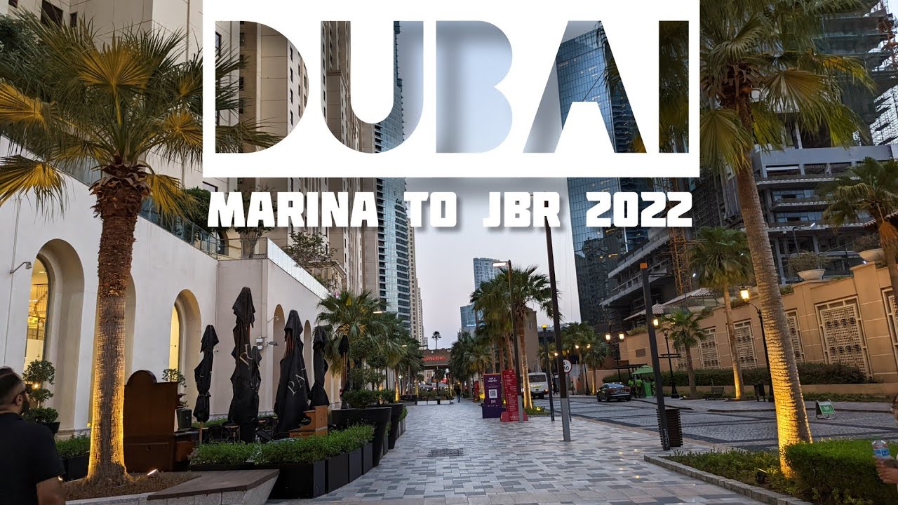 Dubai Marina To JBR Walk 2022 |4K|