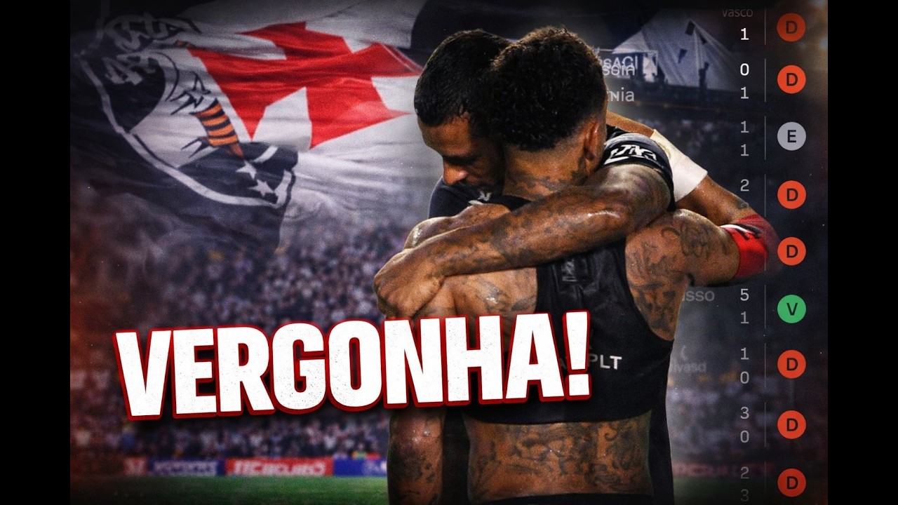 VASCO TEM 10 DERROTAS NOS ÚLTIMOS 12 JOGOS PELO BRASILEIRÃO! VERGONHA! PLANEJAMENTO PÍFIO!
