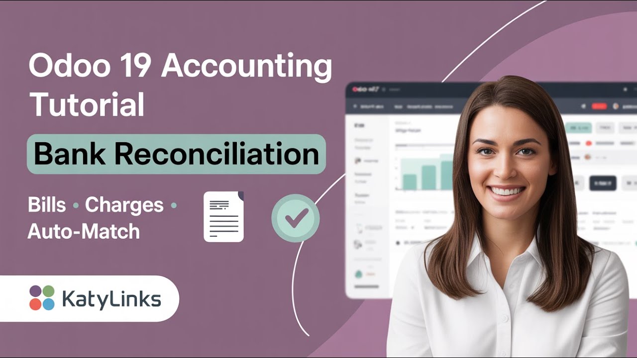 Odoo 19 Bank Reconciliation Tutorial | How to Reconcile Bills, Bank Charges & Vendor Payments