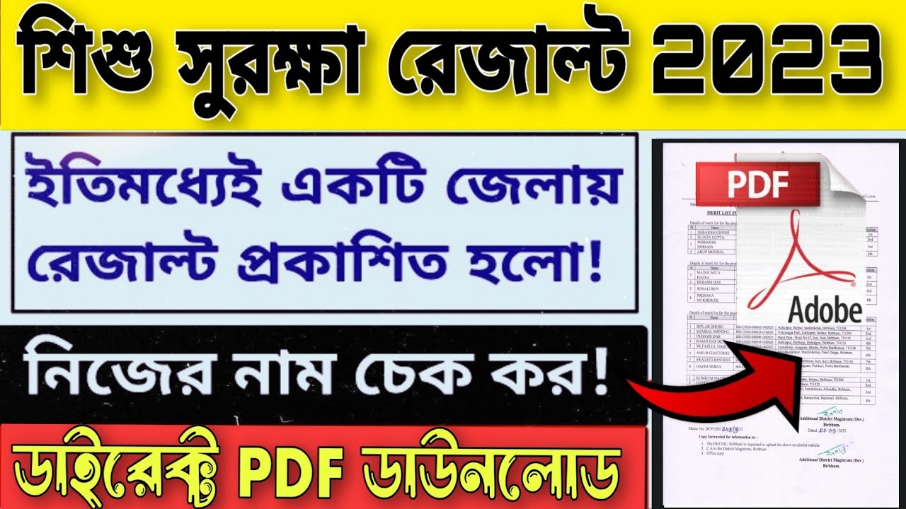 WB Women And Child Welfare Recruitment 2023 Results//Child Protection Department//Case Worker 2023
