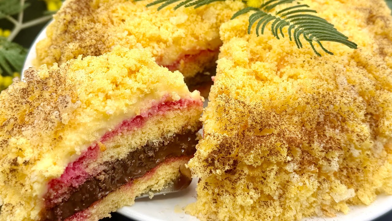Torta Mimosa Zuppa Inglese 🌼🍫 Soffice e Cremosa