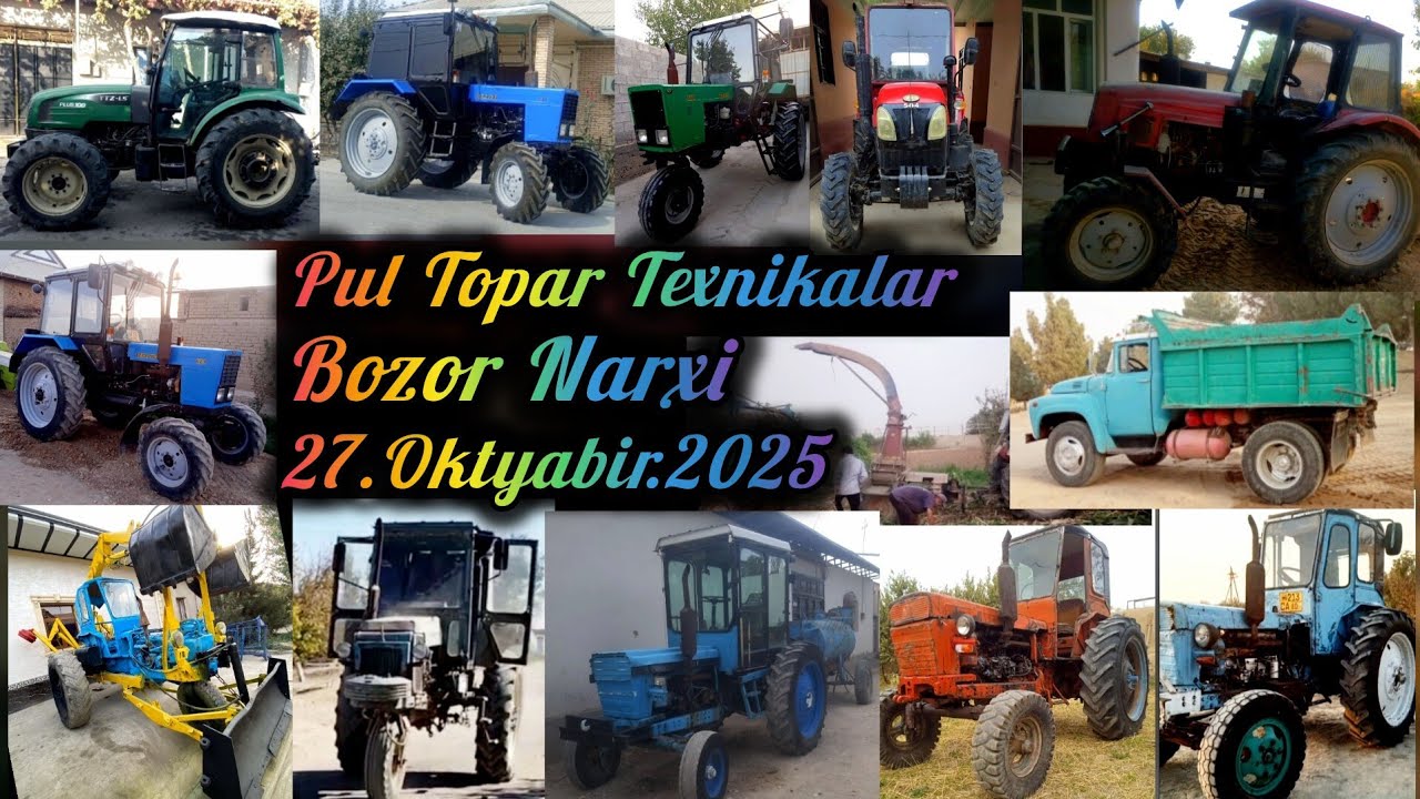 Arzon PUL TOPAR Texnika 27.Oktyabir.2025 Mtz Ttz Ls T28 Pagruzchik Zil-130 YTO-504 Ltz-60 Kuf 1.8.