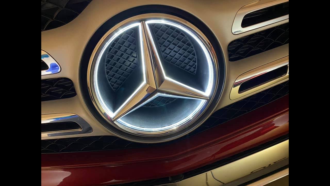 Mercedes GLS illuminated star emblem install installation, part numbers EASY!!