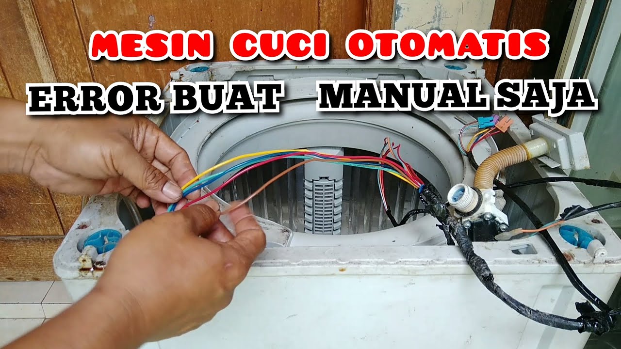 merubah mesin cuci sharp otomatis ke manual