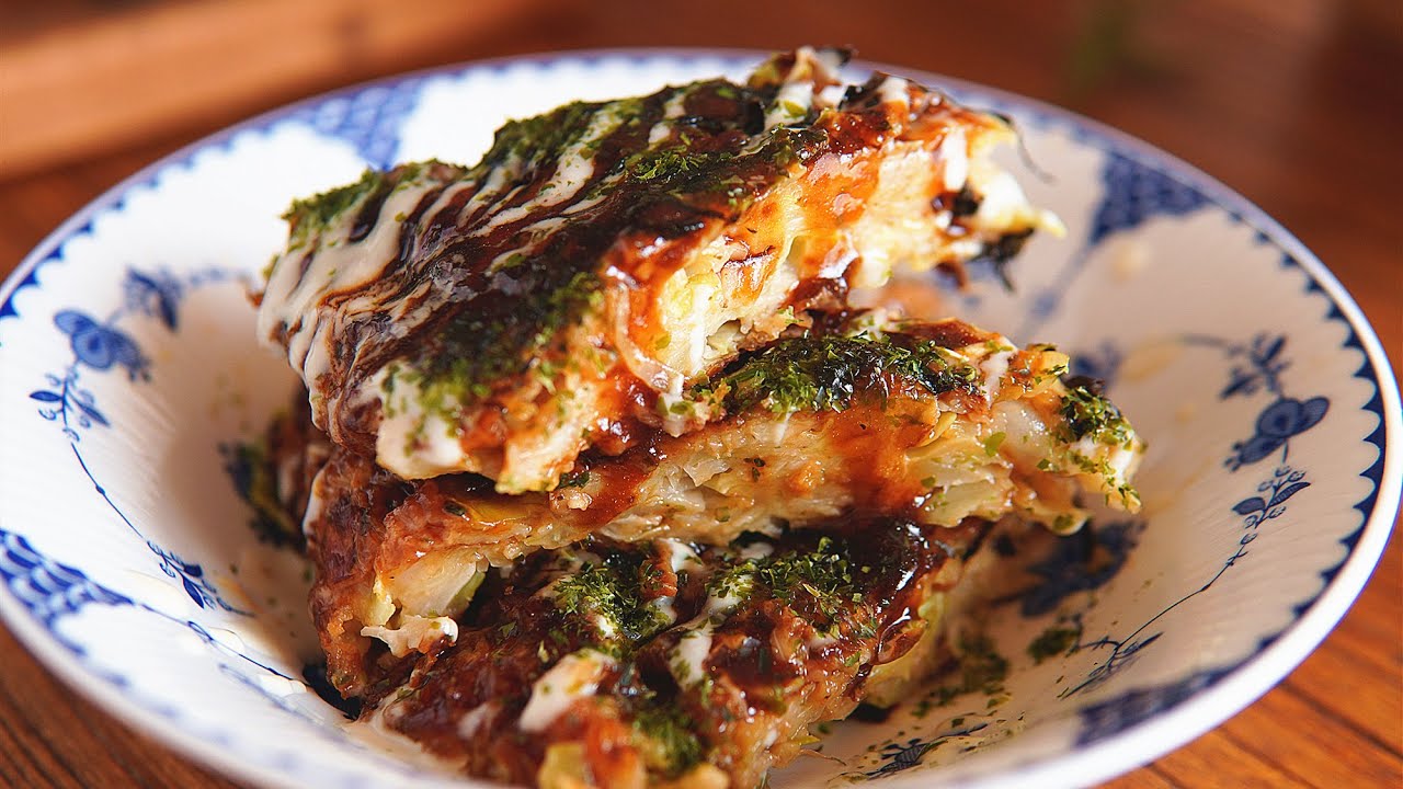 「素食」0失败纯素低卡大阪烧！卷心菜最爱的吃法 |【Vegan】Okonomiyaki （Savory Japanese Pancake）with Homemade Mayo