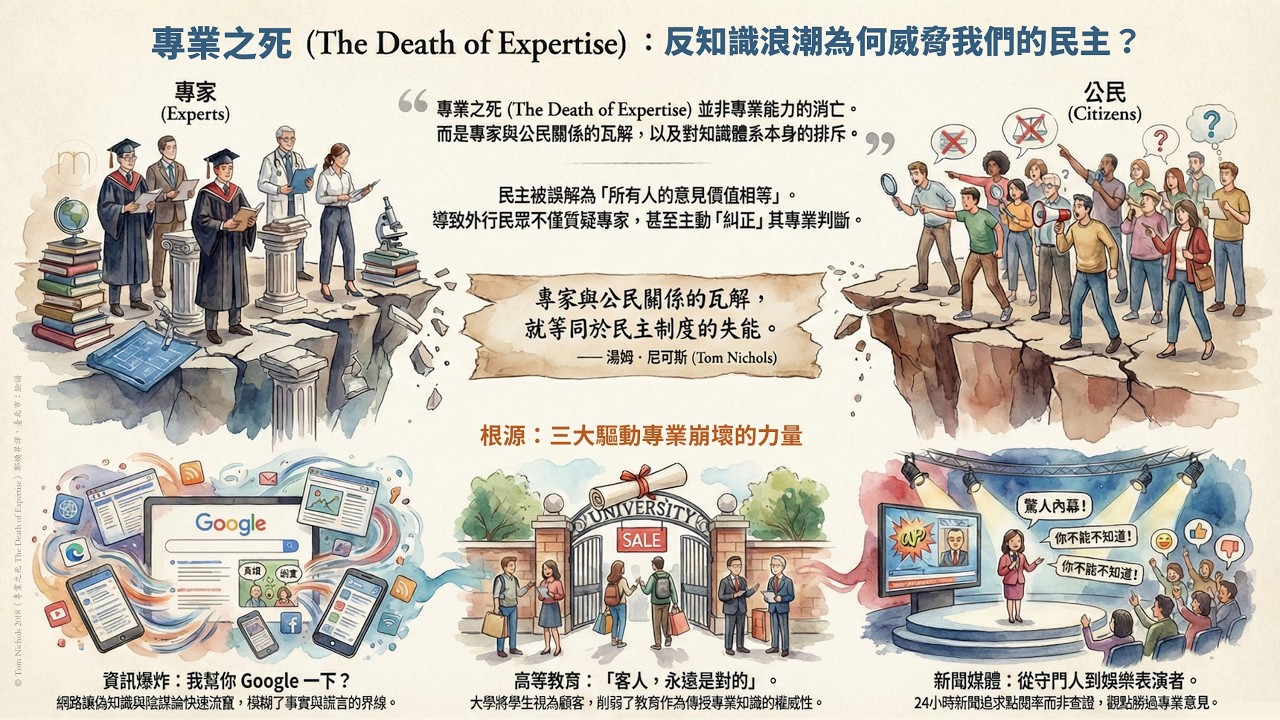 《文化創意產業》專業之死 (The Death of Expertise)：反知識浪潮為何威脅我們的民主？
