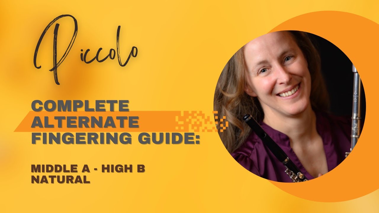 Overview of all standard piccolo alternate fingerings: middle A to high B natural.