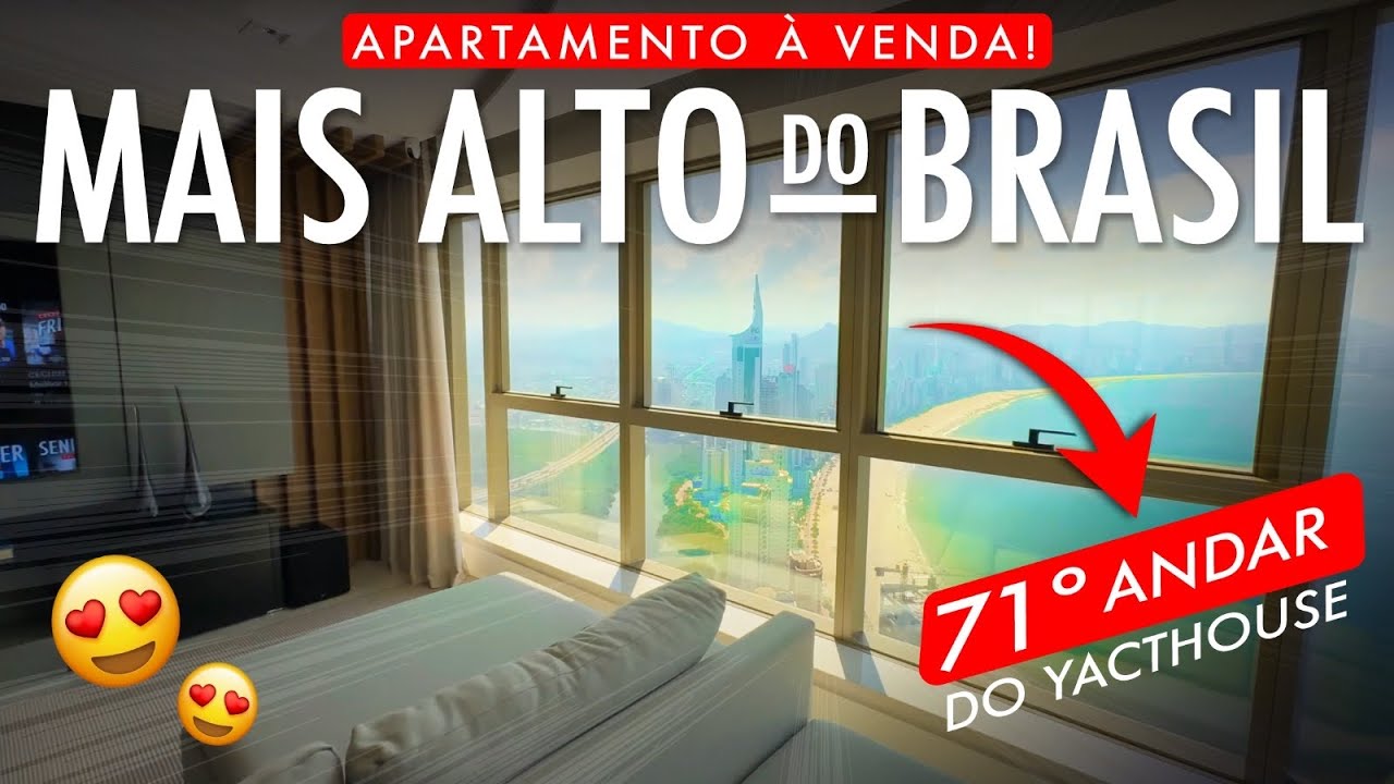 Apartamento mais Alto do Brasil à VENDA, 71º ANDAR do Yachthouse, COMO É VIVER ACIMA DOS 250 METROS