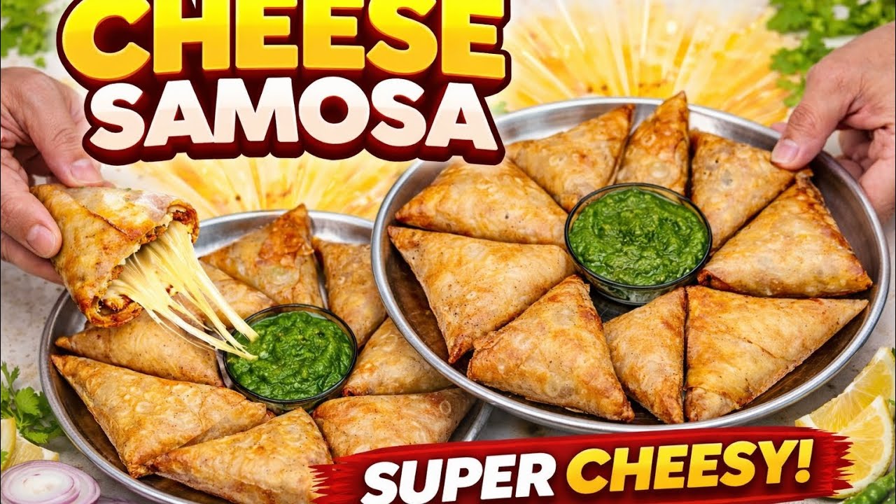 Cheesy Samosa | Easy Cheese Samosa Recipe | Quick Snack