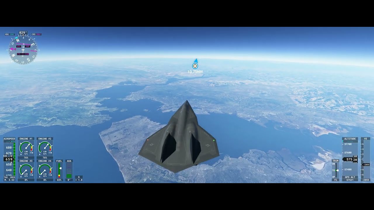 MSFS Darkstar SNA to SFO Mach 9 & Approach Water Landing