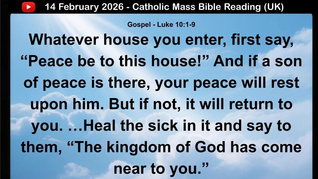 14 February 2026 Catholic Mass  Bible Reading (UK)