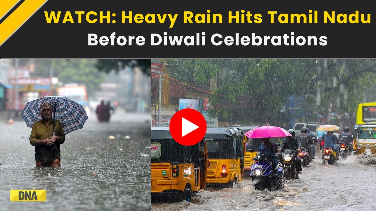 Chennai Rain: Heavy Rain Strikes Tamil Nadu Before Diwali Celebrations Begin | Tamil Nadu News