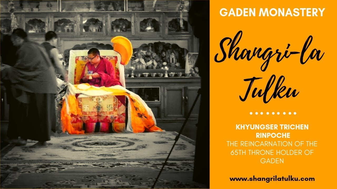 Kyabje Khyungser Trichen Rinpoche at Gaden Monastery