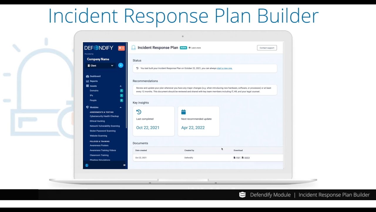 Incident Response Plan | Defendify