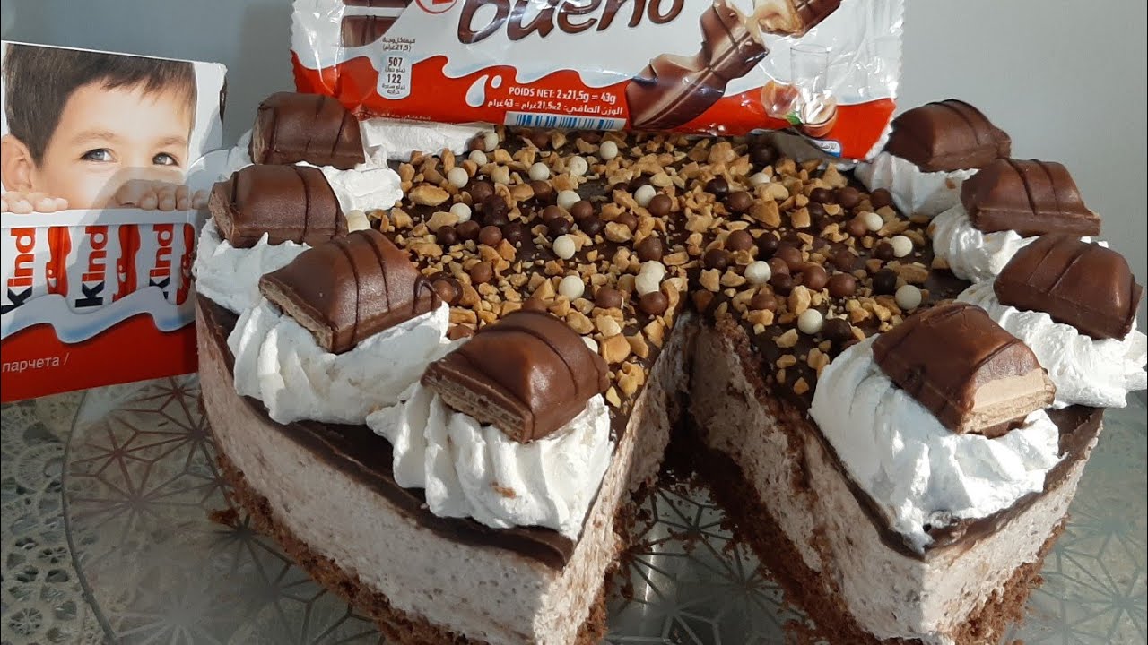 تشيزكيك كيندير بوينو بدون فرن بدون جيلاتين cheesecake de kinder bueno