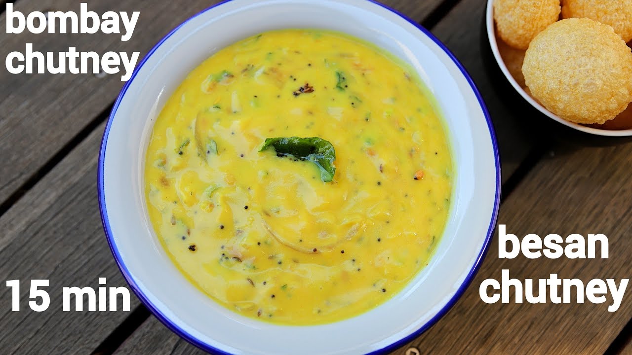 bombay chutney recipe | बांबे चटनी रेसिपी | besan chutney recipe for poori, idli & dosa