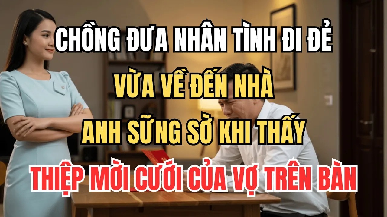 Chồng Đưa Nhân Tình Đi Đẻ, Vừa Về Đến Nhà Anh Sững Sờ Khi Thấy Thiệp Mời Cưới Của Vợ Trên Bàn!