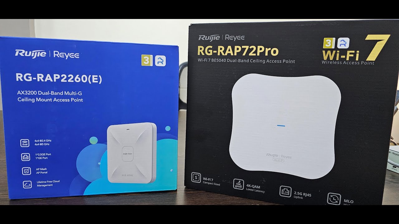 Ruijie RG RAP72Pro v/s RG RAP2260E  WiFi7 & WiFi6 Speed Test