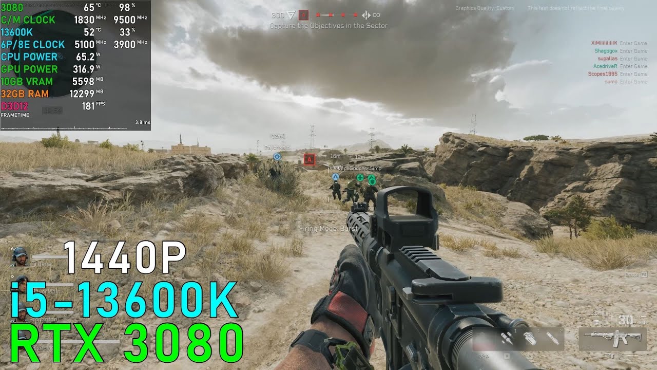Delta Force Hawk Ops: RTX 3080 - 13600K [Low, Native - 1440P]