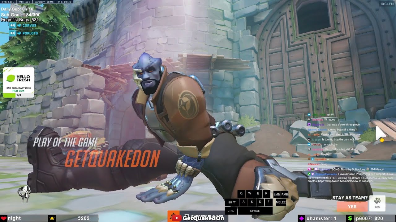 POTG! THE #1 Doomfist Main!!! GetQuakedOn Doomfist Gameplay Overwatch 2 Season 9