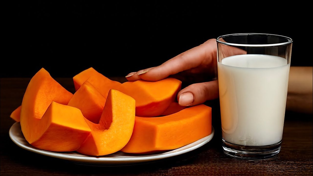 Kürbis mit Milch vermischen! Ein köstliches Dessert in 5 Minuten, ganz ohne Frittieren oder Mehl!