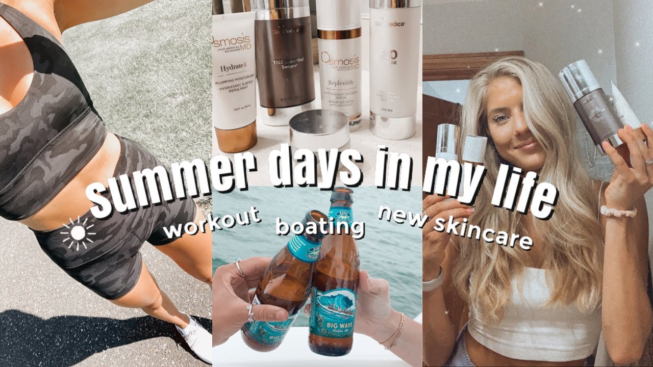 days in my life: huge skincare haul, boating, working out + running errands!