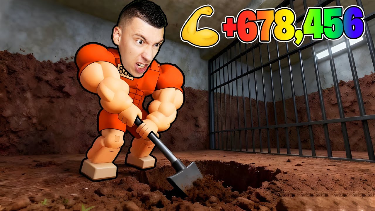 SE MUSCLER POUR CREUSER PLUS FORT ! (Roblox Train to Escape Prison)