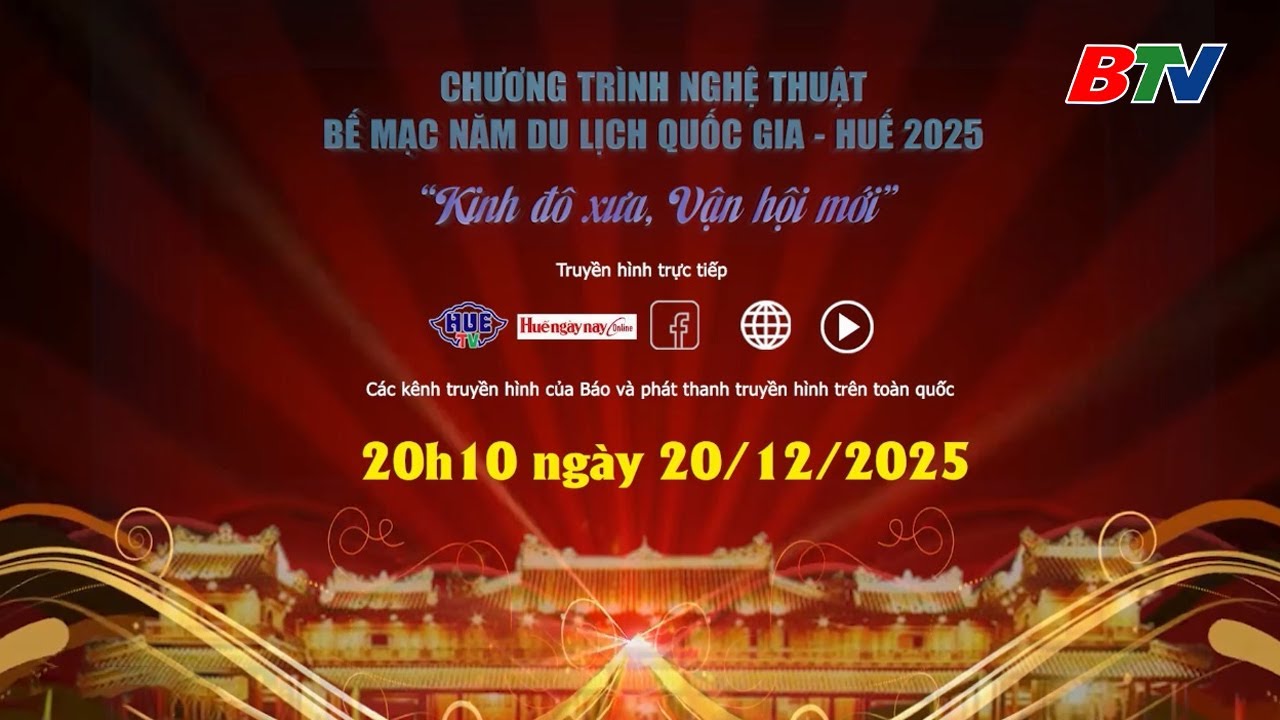 🔴Truyền Hình Trực Tiếp: Chương trình nghệ thuật Bế mạc Năm Du lịch quốc gia - Huế 2025