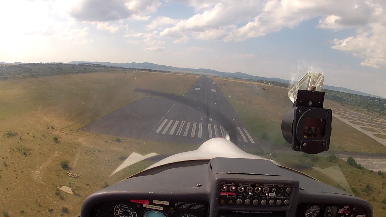 Szentkirályszabadja airport runway low pass (cockpit view)