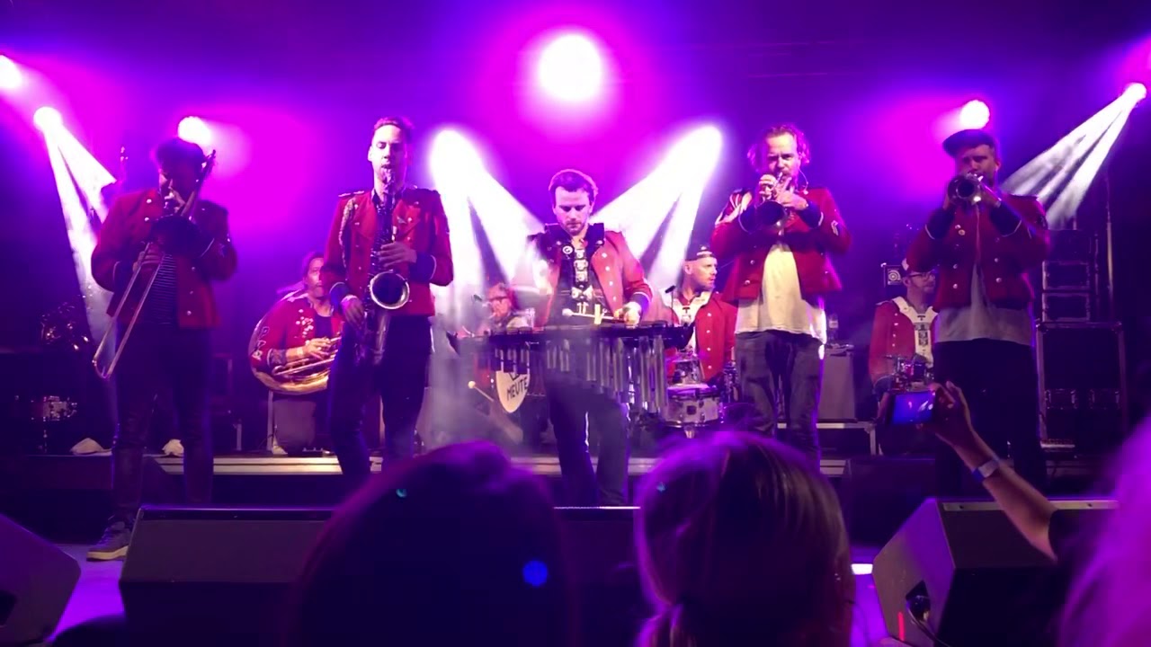 If you haven’t seen band Meute 11 piece marching band live remixing “You & Me” flume, watch this now