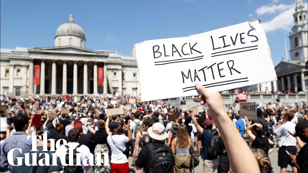 George Floyd: UK protesters gather in solidarity with US