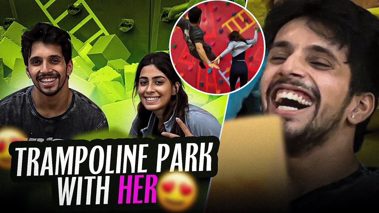 Trampoline date with her ❤️❤️ || Full entertainment waala vlog