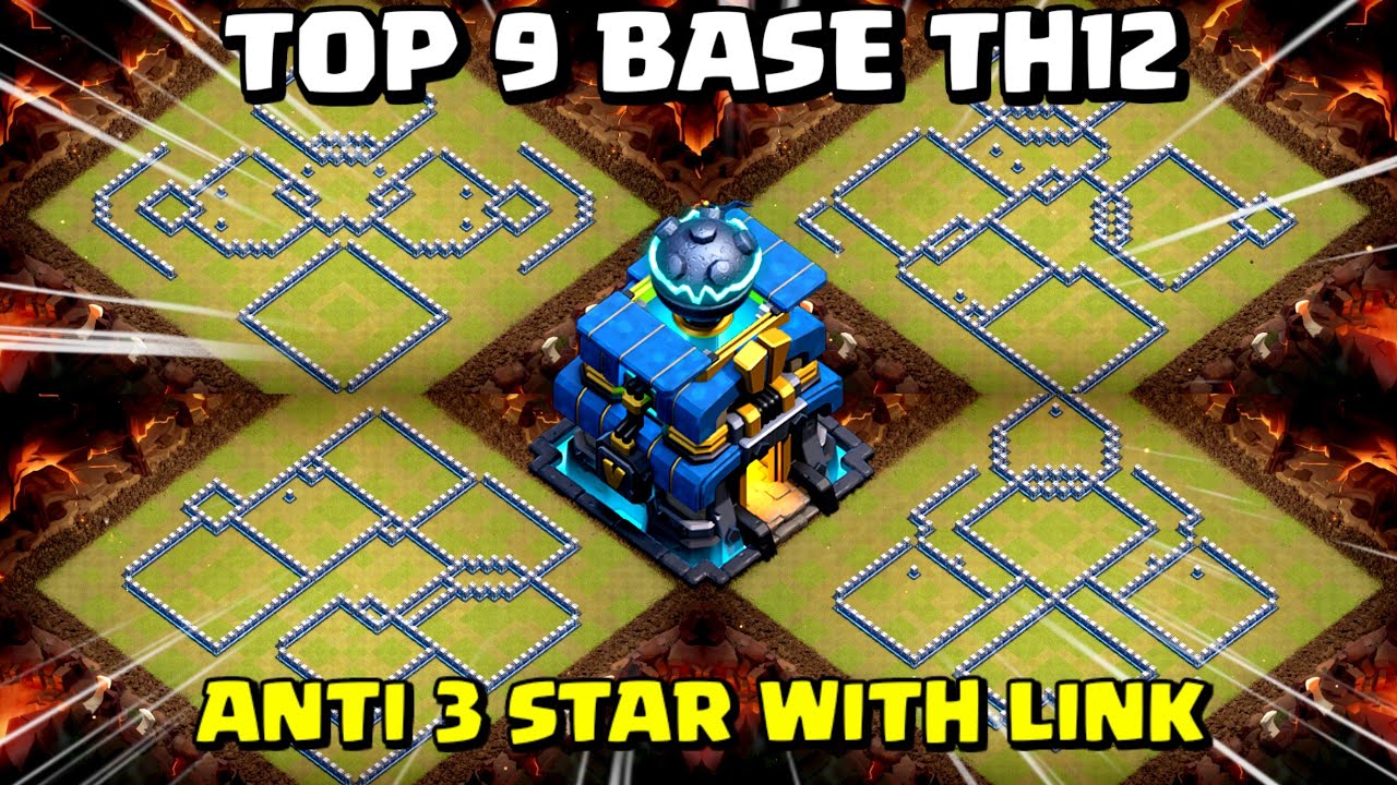 TOP‼️ BEST BASE TH12 | Anti 3 Star With Link In Description.