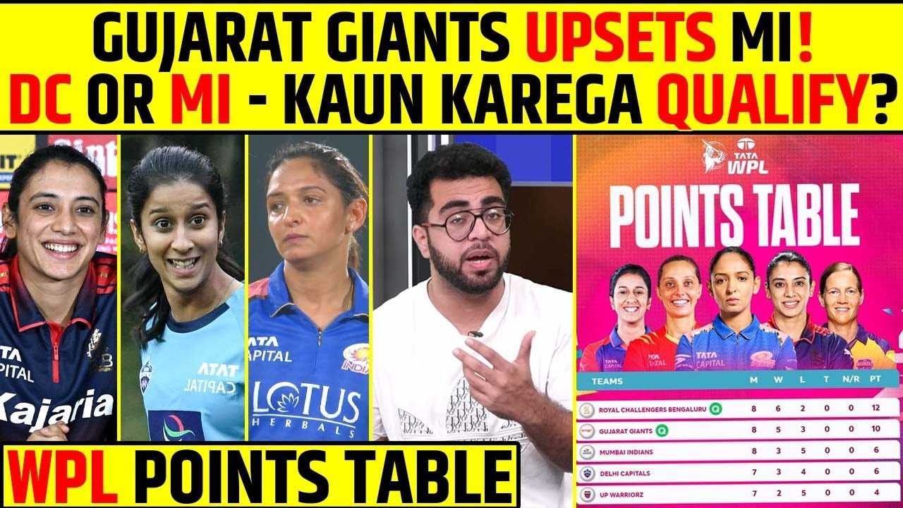 GUJARAT GIANTS UPSETS MI! DC OR MI – KAUN KAREGA QUALIFY? | WPL POINTS TABLE UPDATE #wpl2026
