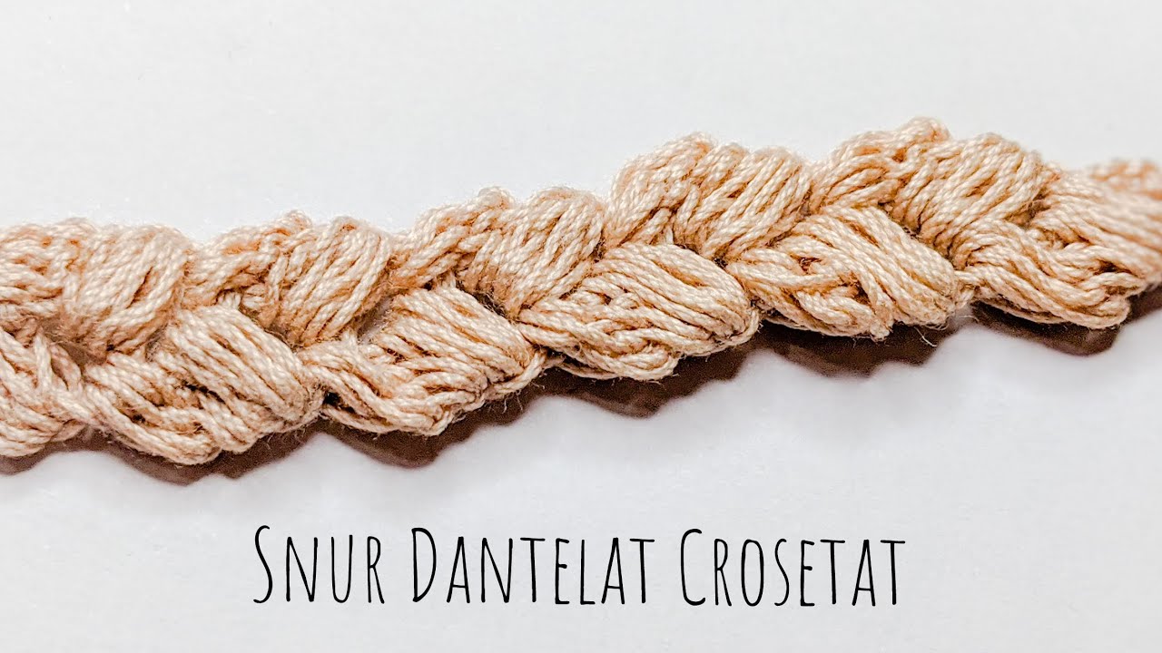 SNUR DANTELAT CROSETAT 97/ CORDONCINO ALL'UNCINETTO/ CROCHET POINT LACE CORD TUTORIAL