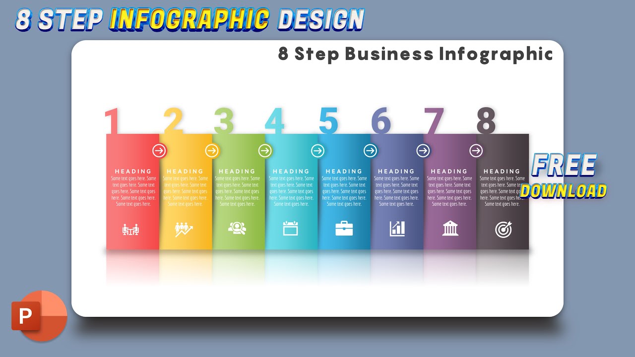 37.PowerPoint Tutorial 8 Step Business Infographic design | #powerpoint, #tutorials