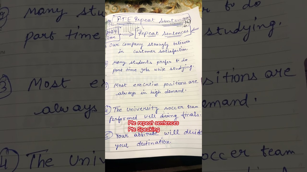 Pte Repeat Sentences || Pte Speaking || Exam memories || 